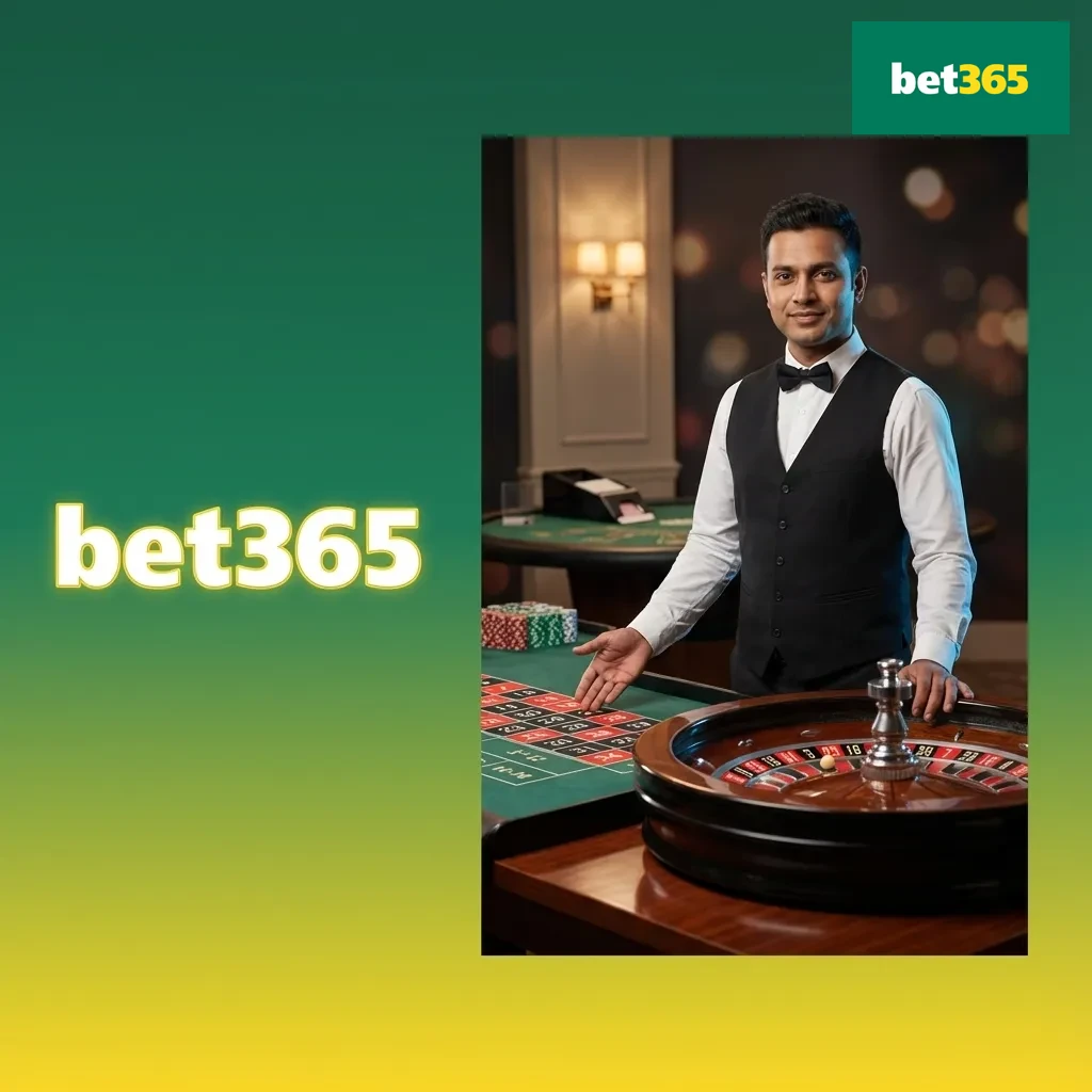 Bet365 PL live casino interface on laptop and phone showing real dealer at roulette table with betting options