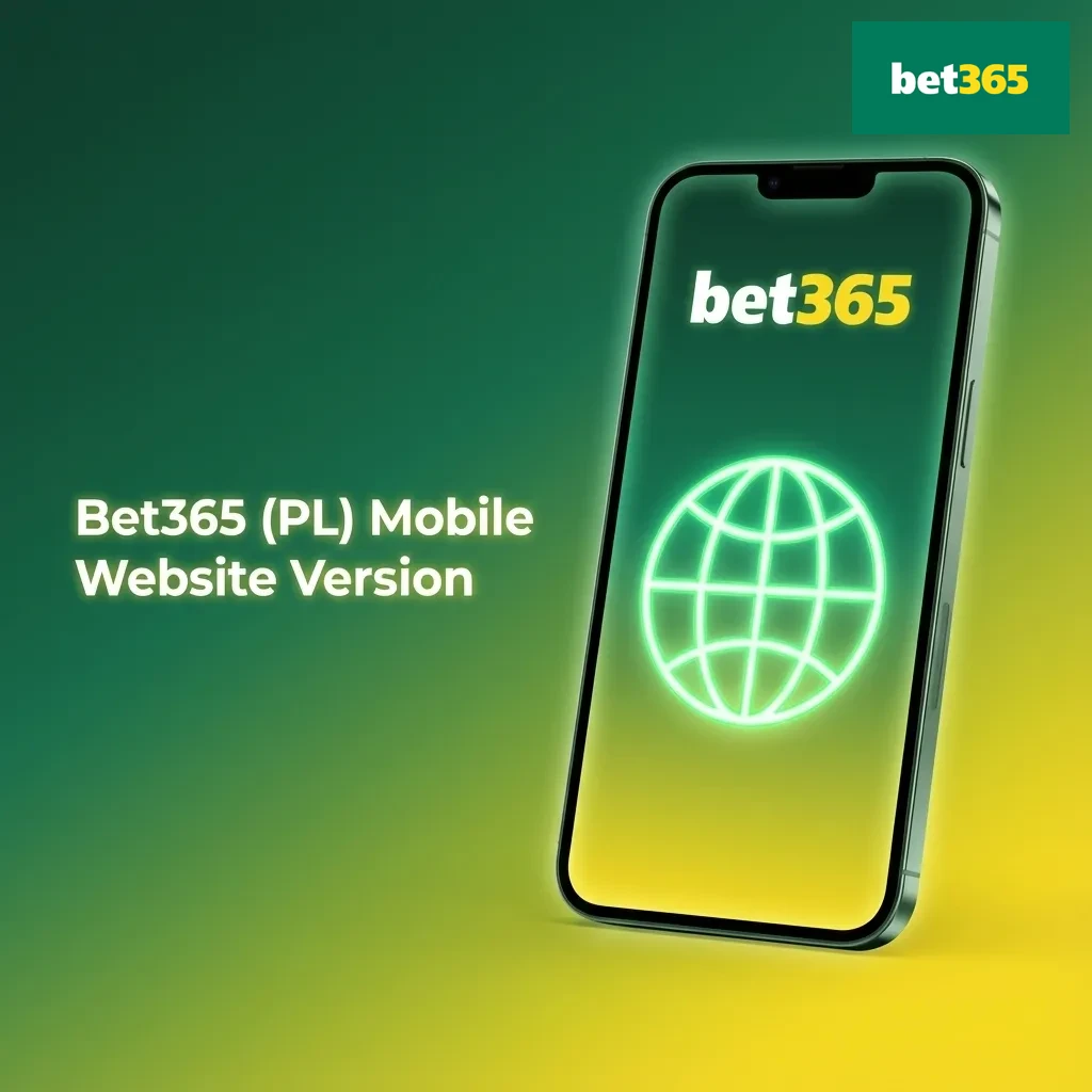 Bet365 Poland mobile website shown on a smartphone browser, highlighting sports betting and casino options without app installation