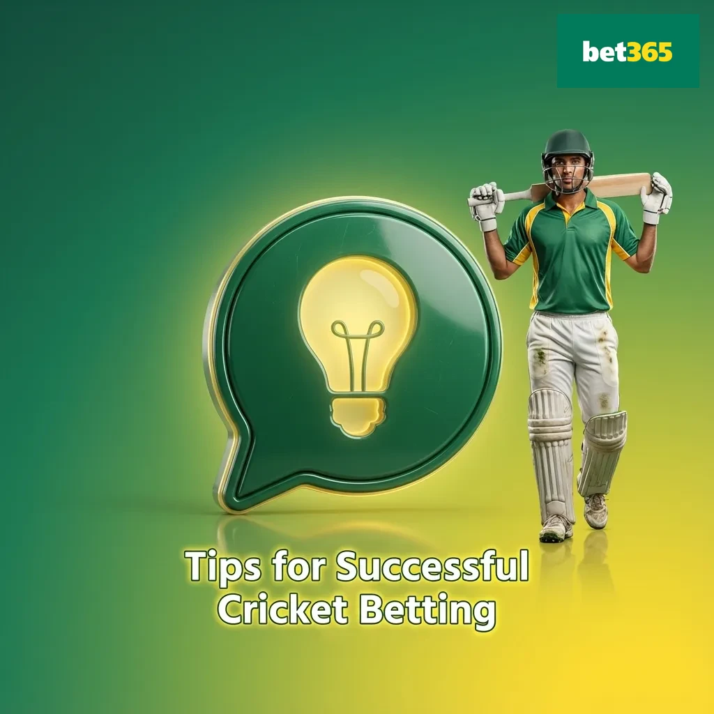 Infographic titled “Tips for Successful Cricket Betting” with icons for stats, pitch, bankroll, and betting tools