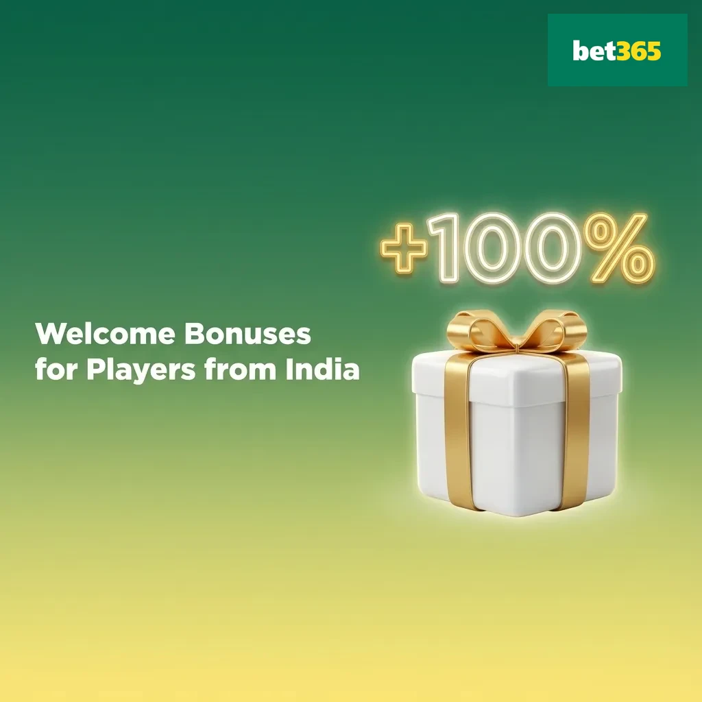 Banner: “Welcome Bonuses for Players from India – Up to 4,000 INR” with sports icons and casino chips on colorful background.