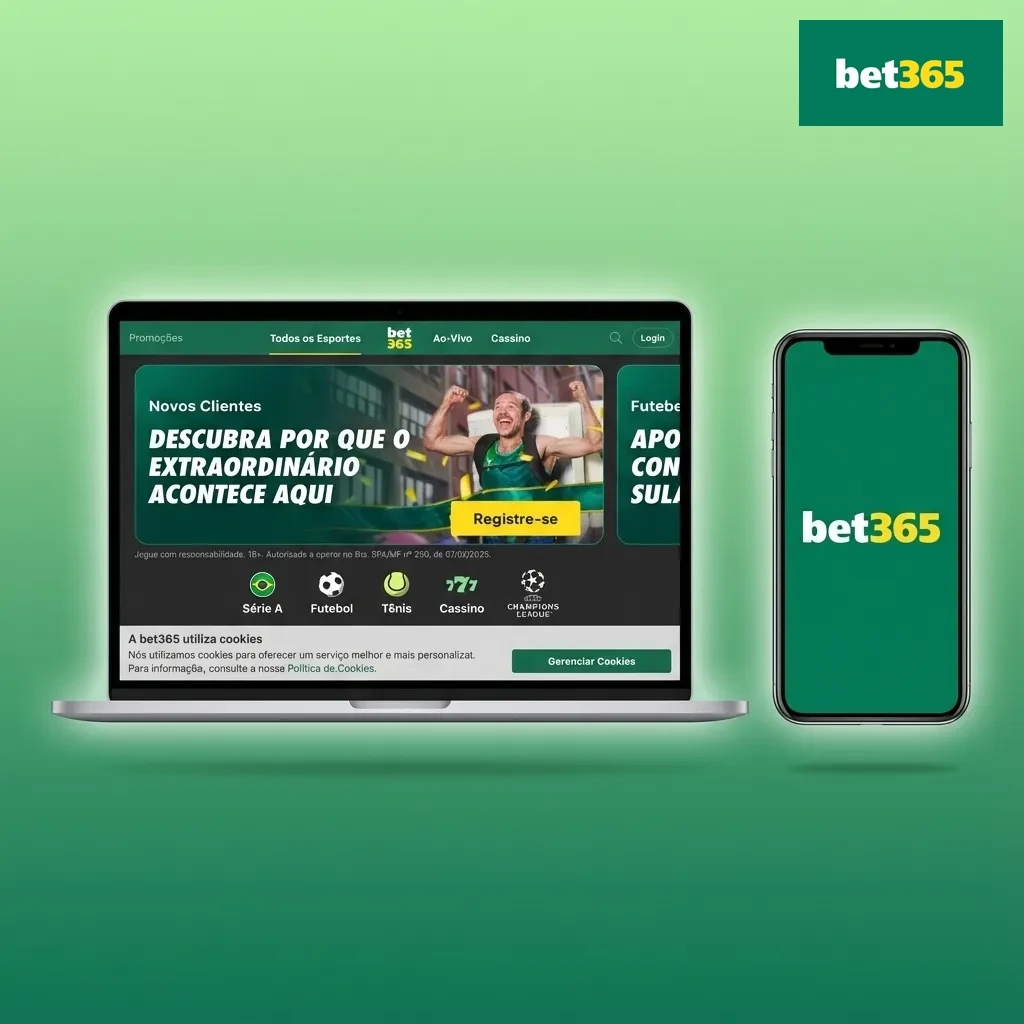 Bet365 (PL) India homepage with clean layout, top navigation for Sports, Casino, Esports, and user account panel on the right