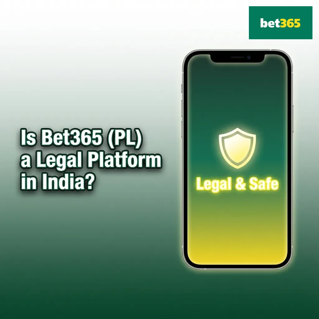 Illustration asking if Bet365 is legal in India, showing map of India, legal scales, and online betting icons
