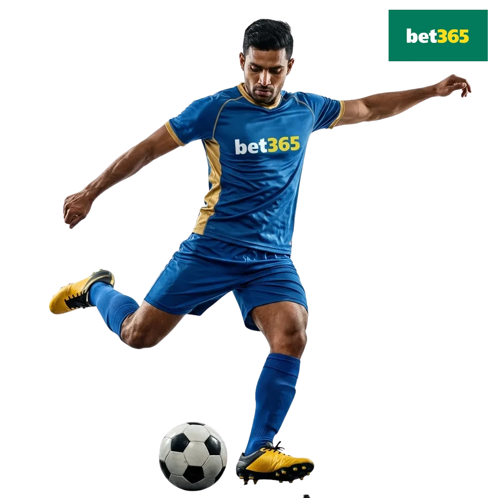 Bet365 football betting interface showing match odds, live markets, and welcome bonus offer for Indian users