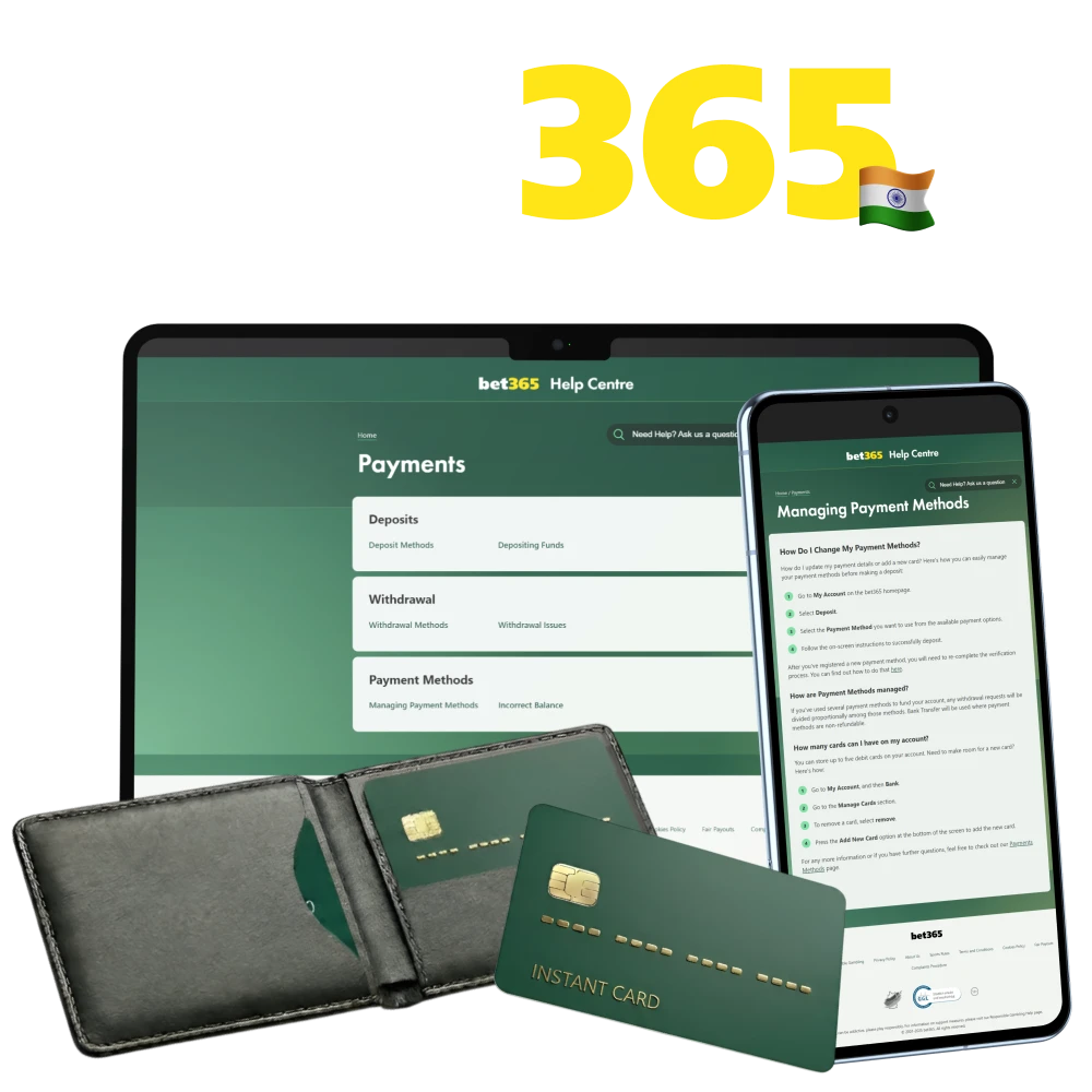 Bet365 Deposit and Withdrawal Methods in India.
